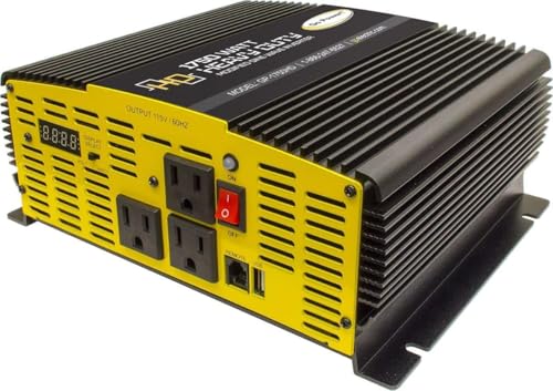 Go Power GP-1000HD 1000W Heavy-Duty Modified Sine Wave Inverter - 12V DC to 110V AC Car Power Inverter for Vehicle, Truck, RV, Camper & Marine Use with Dual AC Outlets - size: 1000 Watt