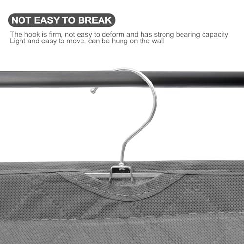 BESPORTBLE Gray Hanging Organizer Bag with Hook Space-Saving Dustproof Storage Container for Dorm Pantry Rv Closet Lightweight and Organizing Pouch for Household Items