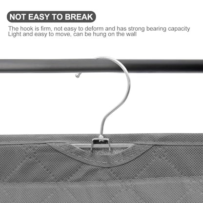 BESPORTBLE Gray Hanging Organizer Bag with Hook Space-Saving Dustproof Storage Container for Dorm Pantry Rv Closet Lightweight and Organizing Pouch for Household Items