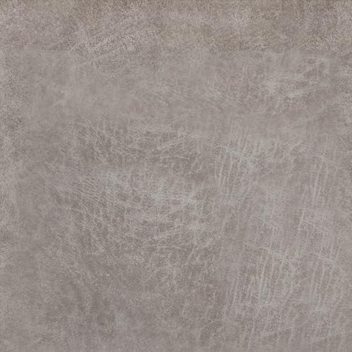 SIMPLIHOME Rockwood Cube Storage Ottoman with Tray - 17" Wide x 17" High Upholstered Vegan Leather Square Storage Ottoman in Distressed Grey Taupe, Contemporary Cube Ottoman with Serving Tray - color: Distressed Grey