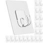 Latoxcaa Large Adhesive Hooks, 33lb Heavy Duty Utility Hooks for Hanging, 20 Pack Damage Free Sticky Hanging, No Trace Self-Adhesive Wall for Kitchen Bathroom Office Multiple Uses - size: 20 Clear Hooks