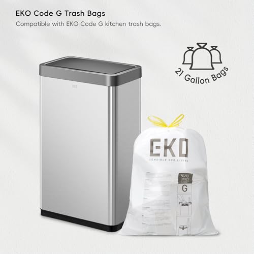 EKO Mirage X 80 Liter / 21.1 Gallons Motion Sensor Trash Can, Automatic Large Kitchen Trash Can Touchless, Stainless Steel - size: Mirage 80L - Stainless Steel