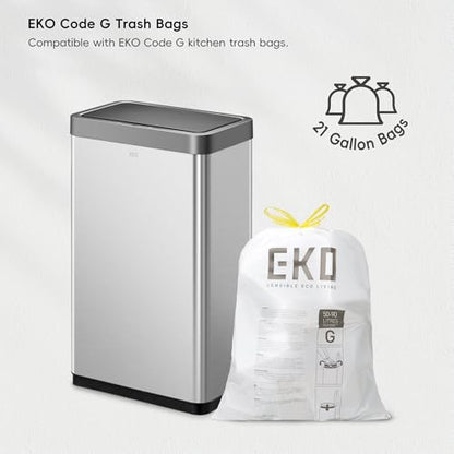 EKO Mirage X 80 Liter / 21.1 Gallons Motion Sensor Trash Can, Automatic Large Kitchen Trash Can Touchless, Stainless Steel - size: Mirage 80L - Stainless Steel