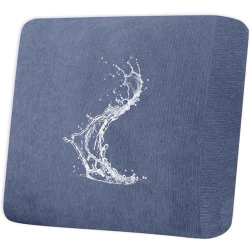 Waterproof Couch Cushion Covers - Stretch Washable Slipcover with Elastic Non-Slip Design, Furniture Protector for Pets,Kids (1 Cushion Chair, Blue Grey) - color: Blue Grey, size: 1 Cushion Chair