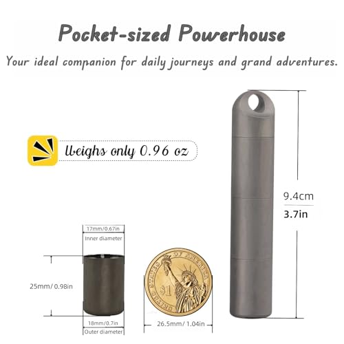 Titanium Keychain Pill Holder - Compact, Durable, and Waterproof 3-Compartment Small Pill Case - Portable and Versatile Medicine Container for Everyday Use and Travel (Titanium Grey) - color: Titanium Grey