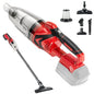 Cordless Vacuum Cleaner for Milwaukee Battery,Wireless Handheld Power Vacuum Cleaner for Home, Boat, Workshop, Car, Pet Hair, Furniture(Tool Only No Battery), Red
