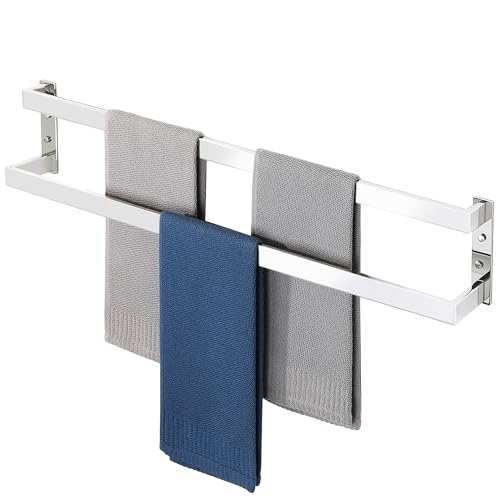 Alise Double Towel Bar, 32" Towel Racks for Bathroom Wall Mounted SUS304 Stainless Steel, Quick Drying Bathroom Towel Holder, Long Heavy Duty Towel Hanger, Polished Chrome - color: Polished Chrome, size: 32-inch