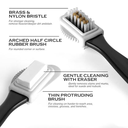 Suede Shoe Cleaner Nubuck Shoe Cleaner and Water Repellent with 4-Side Suede Brush, Microfiber Cloth