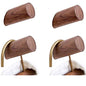 Felidio Wood Wall Hooks, 4 Pack Coat Hooks Wall Mounted, Rustic Wooden Heavy Duty Robe Hook Hat Rack, Hooks for Hanging Bathroom Towels Clothes Hanger (Walnut Wood) - color: A for Walnut Wood (pack of 4 units)