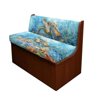 Sea Turtle Print Rv Dinette Cushion Covers Stretch Camper Cushion Covers Rv Seat Covers Stretchable Booth Seat Furniture Protector Portable Rv Sofa Cushions Replacement - color: Sea Turtle Pattern