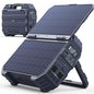 BROWEY 1600W (3200W Peak) Portable Power Station, 1024Wh LiFePO4 Battery with Built-in Solar Panel, 100W USB-C PD, Solar Generator for Camping, RV, Home Backup, Emergency (Dark Blue) - style: S1600 Dark Blue
