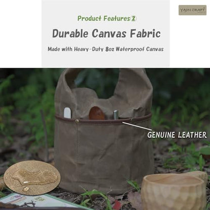 Camping Cookware Storage Bag, Canvas Camp Kitchen Organizer for Cooking Utensils, Pots, Pans & Mess Kit – Heavy-Duty Water-Resistant Outdoor Storage Case L - size: L