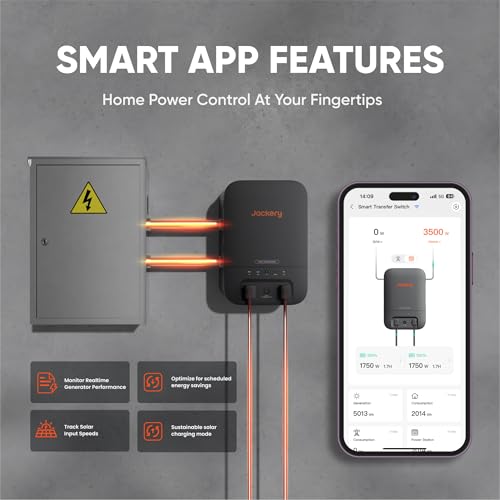 Jackery Solar Generator 5000 Plus Portable Power Station with 2x 500W and Smart Transfer Switch, 5040Wh Power Station, 7200W AC Output Solar Generator for Home Use, Emergency Backup - style: Explorer 5000 Plus+2x500X+STS