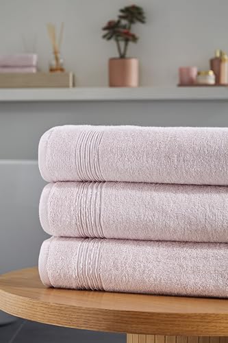Ozdilek 4-Piece Bath Towels, 27x54, 100% Turkish Cotton, Luxury Quick Dry, Extra Large, Fade-Resistant, Eco-Friendly, Spa Towel, Comfortable (Mauve Pink) - color: Mauve Pink