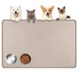 Lorvain 45" x 30" Cat Food Mat, Extra Large Silicone Pet Feeding Mat with Raised Edges, Pet Placemat for Cat Dog Food and Water Bowl Waterproof, Non-Slip, Easy to Clean, Floor Protection, Beige - color: Beige: 45" x 30"