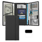 Tri-fold PU Car Registration and Insurance Holder,Multi-Pocket Car Registration and Insurance Card Holder for Cards,Papers,Documents,Portable Cars Document Holders Glove Box (Black)