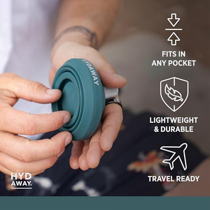 HYDAWAY 17oz Travel Collapsible Water Bottle - BPA-Free, Leakproof, Lightweight, Reusable - Perfect for Travel, Hiking, and Everyday Hydration - color: Agave