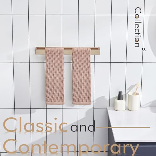 KOKOSIRI Towel Holder 16-Inch Hand Towel Bar Kitchen Rack Champagne Bronze Stainless Steel for Bathroom Wall Mount, 1 Pack B4008CPG-L16 - color: Champagne Bronze, size: 16-Inch
