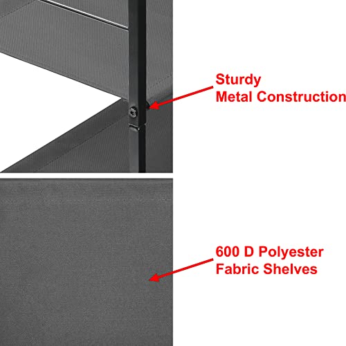 Simple Houseware 3 Drawer Nightstand Dresser with Wood Top, Dark Grey - color: Dark Grey, size: 3 Drawers