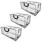 ZENPAC Clear Blanket Storage with Handles, Zippered Plastic Bags, Heavy Duty, Waterproof for Packing Clothes, Linens, Comforters, 27x12x13.75, 3 Pack