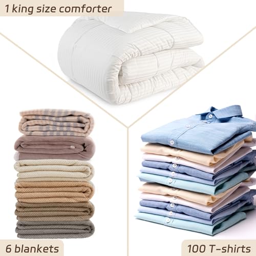 Fixwal 4 Pack 75L Extra Large XL Clear Storage Bags With Zipper for Blankets, Quilts, Clothes, Comforter, Bedding and Pillows - size: 75L