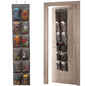 GOMAJI 12 Large Pockets Over The Door Hanging Shoe Organizer, LIGHT BROWN COLOR
