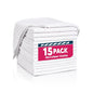TEAWOO White Microfiber Towels- 15 Pack, Microfiber Cleaning Cloths Bulk, Microfiber Towels for Cars, Cleaning Rags (12x12 inches) - color: White