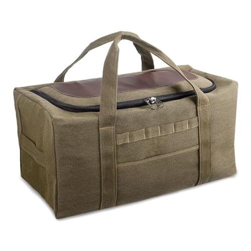 Large Military Duffle Bag Tactical Camping Storage Utility Tote Bag Camping Kitchen Organizer with Deployment Cargo Bag Travel Sports Equipment(Khaki,Medium 24.41"x11.81"x11.81") - size: Medium 24.41"x11.81"x11.81"