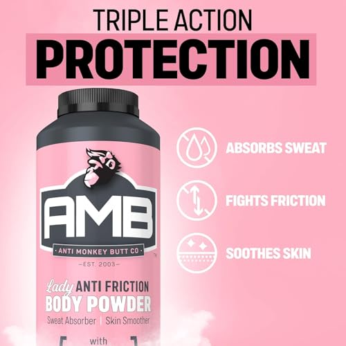 Anti Monkey Butt Body Powder for Women - Talc-Free Anti Chafing Powder for Sweat, Friction, & Itch Relief - Calamine Body-Powder-for Thigh Chafing, Skin Irritation, & Odor Control - 8 oz (Pack of 24) - size: 8 Ounce (Pack of 24)