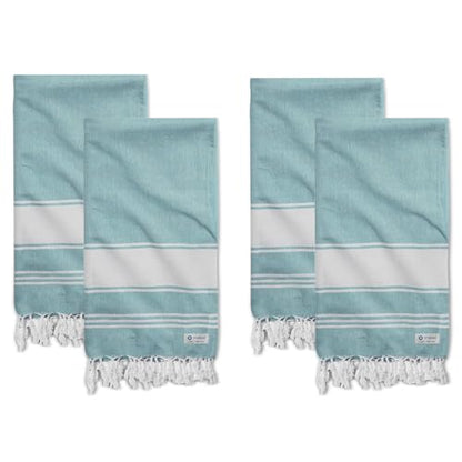 Cotton Turkish Beach Towel with Towels Oversized 36"x72" Pool Absorbent Extra Large Quick Dry Sand Travel Towel (Green, 4 Pack) - color: Green, size: 4 Pack
