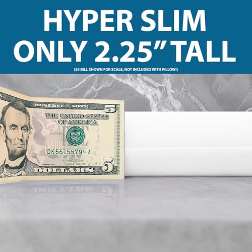 Bluewave Bedding Hyper Slim Gel Memory Foam Pillow for Stomach and Back Sleepers - Thin, Flat Design for Cervical Neck Alignment and Deeper Sleep (2.25-Inches Height, King Size) - style: 2.25"H Hyper Slim (King)
