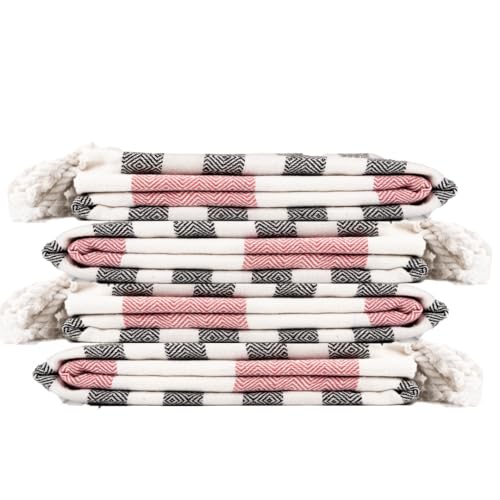 Cotton Turkish Beach Towel with Towels Oversized 36"x72" Pool Absorbent Extra Large Quick Dry Sand Travel Towel (Brick Noir, 4 Pack) - color: Brick Noir, size: 4 Pack