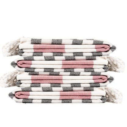 Cotton Turkish Beach Towel with Towels Oversized 36"x72" Pool Absorbent Extra Large Quick Dry Sand Travel Towel (Brick Noir, 4 Pack) - color: Brick Noir, size: 4 Pack