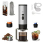 3-in-1 Portable Coffee Maker, 15 Bar Portable Espresso Machine with LED Display and 90ml Sink, Compatible with Ground Coffee & Capsules(Ns&DG) for RV, Hiking, Office, Auto-Heating, USB-C (Gray) - color: Gray
