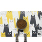 The Cat Ladies Cats Feeding Mat - Waterproof Dishwasher Safe Small Pet Eating Placemat - Cat Dog Food Mats for Food and Water Bowl - Protect Floors from Mess - Black & Yellow Cats - color: Black and Yellow Cats
