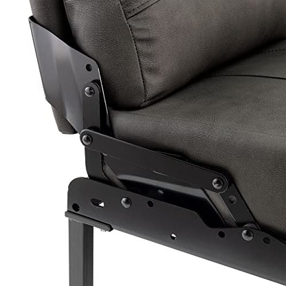 RecPro Charles RV Jackknife Sofa | Love Seat | Sleeper Sofa | Length Options 62", 68", 72" (62 Inch, Gunmetal) - color: Gunmetal, size: 62 Inch