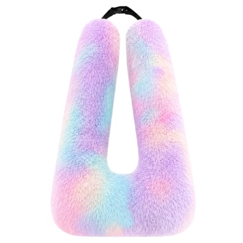 Swemos Travel Pillow, Car Pillow for Kids & Adults - Ergonomic Travel Pillows Sleeping Aid for Neck & Body Support, Car Travel Essentials Pillow on Road Trips-Gray (Gradient Color) - color: Gradient Color
