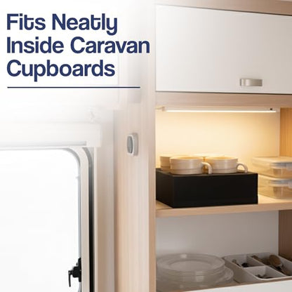 4-Slot Foam Cup Holder Organizer, RV Cup Storage | Fits 2.6-3.1 in drinkware; compact foam insert for cabinets, drawers and shelves in campervan, boat or motorhome