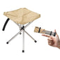 Ultra-Lightweight Camping Stoo - 260lbs Capacity | 13.8in Expanded Height | 1.2lbs Ultra-Light & Waterproof | 1-Pull Quick Setup for Camping, Hiking, Fishing, BBQ & Waiting in Line (Khaki) - color: Khaki