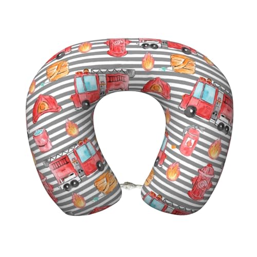Fire Truck Travel Pillow Comfortable Soft Memory Foam Neck Pillow for Travel Airplane Driving Office - color: Color-14