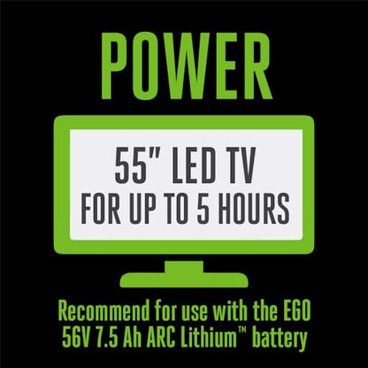 EGO POWER+ Portable Inverter, 180W, Power Inverter Generator, Quiet, Battery and Charger Not Included - PAD1800 - style: 180W w/USB A+C (No Battery/Charger)