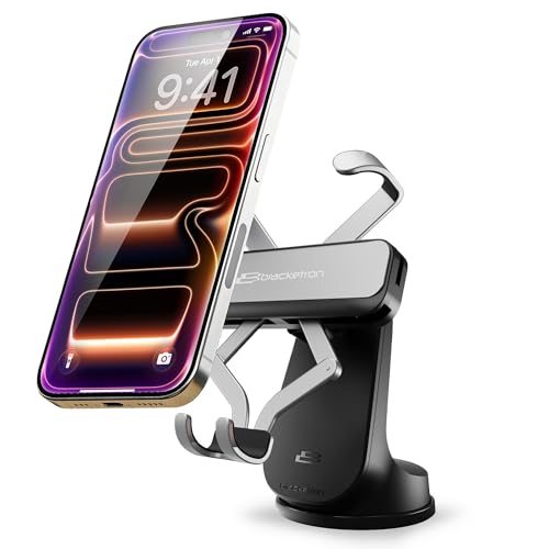 Bracketron AutoGrip Dash & Window Mount- Phone Mount for Car with One-Handed Operation, Universal Cell Phone Holder Car for Dashboard, and Window Fits Phones Up to 3.75"