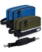 2 Pack Small Tool Bags Zipper Pouch for Organizing, with Adjustable Shoulder Strap & Carabiner, Utility Small Tool Pouch with Multi Pocket Compartments and Label Area (12" & 10") - color: Green/Blue
