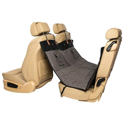 PetSafe Happy Ride Quilted Hammock Seat Cover - Long-Lasting Waterproof Backseat Protection - Keeps Leather Seats Clean & Protects from Scratches - Prevents Driver Distraction - Grey - color: Grey, size: Standard, style: Hammock