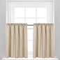 Valea Home Waffle Weave Textured Bathroom Window Curtains Water Repellent Short Curtains Window Covering Half Window Curtains Kitchen Tiers, Taupe, 36 x 36 inches, Set of 2 - color: Taupe, size: 36"W x 36"L (Pack of 2)