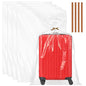 Ohuimrt Extra Large Clear Plastic Bags, 40 x 60 Inch, 4 Pack | Reusable, Jumbo, Waterproof, Includes 4 Ties, For Luggage, Suitcase, Furniture, Chair Storage & Moving