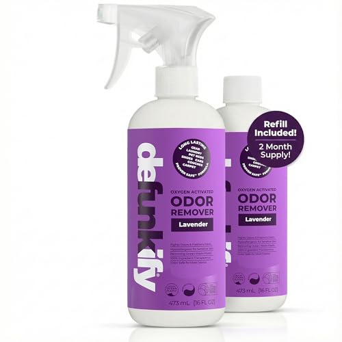 Fabric Freshener Spray, 32oz. 'Lavender' Odor Remover Spray. Shoe Deodorizer, Carpet Deodorizer, Odor Eliminator for Strong Odors Cleaning Supplies. ProvenSafe™ Fabric Freshener for Sensitive Gear