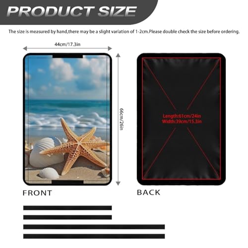 Beach Starfish RV Blackout Window Cover Universal for Camper Foldable RV Door Window Shade Cover 16x25 Rectangular Trailer Window Cover RV Blackout Window Cover UV Protection - color: Beach Starfish