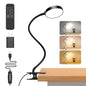 iFalarila Reading Light with Remote, LED Desk Lamp Clip on [1H Timer & Nightlight] RA>95 Dimmable Flexible Gooseneck, Reading Lamp with Clamp for Table - 3.5'' (Adapter Included) - style: 3.5'' Black