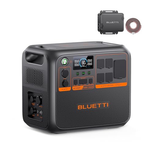 BLUETTI AC200PL Portable Power Station & Charger 1 (Ships Separately), 2304Wh LFP Battery Backup, Expandable to 8448Wh w/ 4 2400W AC Outlets, 560W DC-DC Alternator Charger, for Camping, Power Outage - style: BLUETTI AC200PL+Charger 1